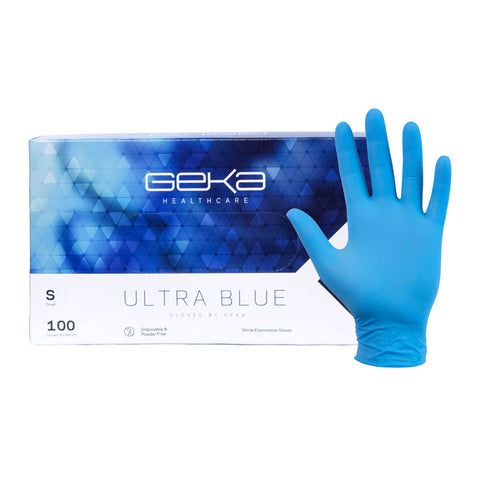 GEKA Ultra Blue Nitrile Gloves - 10 boxes (1000 gloves)
