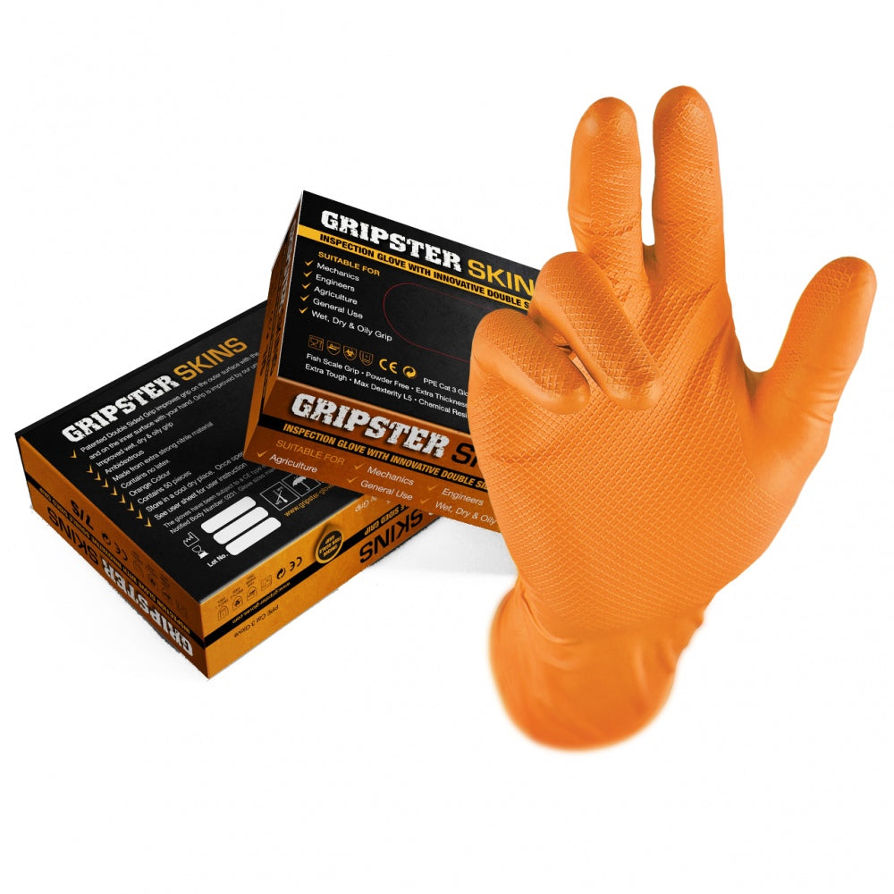 Gripster Skins Orange Fishscale Gloves