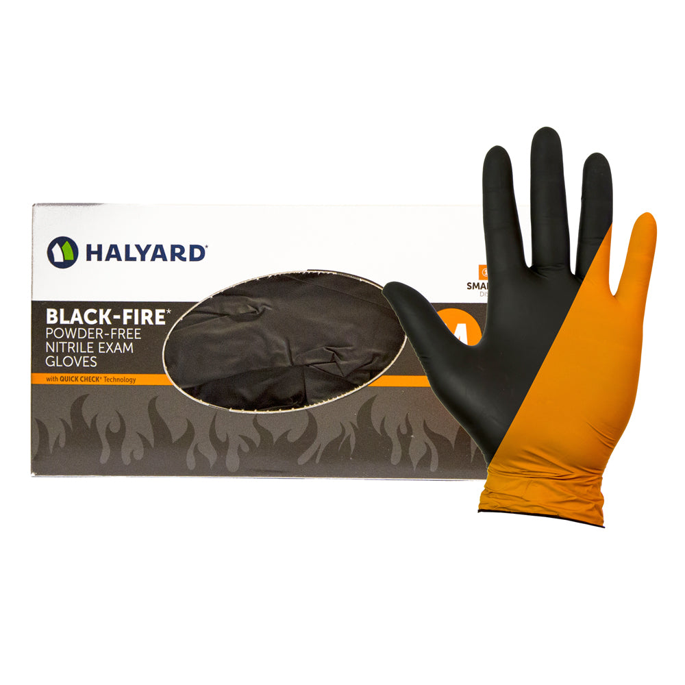 HALYARD Black Fire P F Nitrile Exam Gloves GEKA Healthcare GekaHealthcare