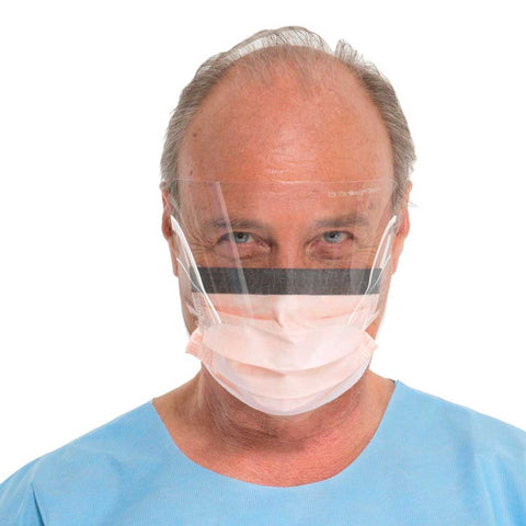 HALYARD Health Fluidshield Fog Free Mask Face Shield - 100 pcs