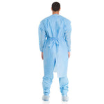 HALYARD Tri-Layer AAMI1 Isolation Gown Blue - 100 pcs