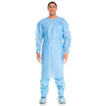 HALYARD Tri-Layer AAMI1 Isolation Gown Blue - 100 pcs