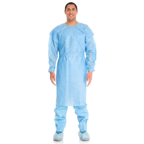 HALYARD Tri-Layer AAMI1 Isolation Gown Blue - 100 pcs